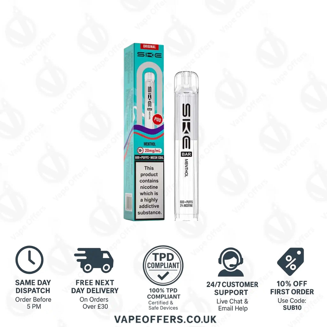 SKE Bar 600 Prefilled Pods Menthol