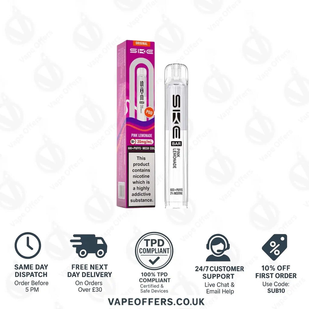 SKE Bar 600 Prefilled Pods Pink Lemonade