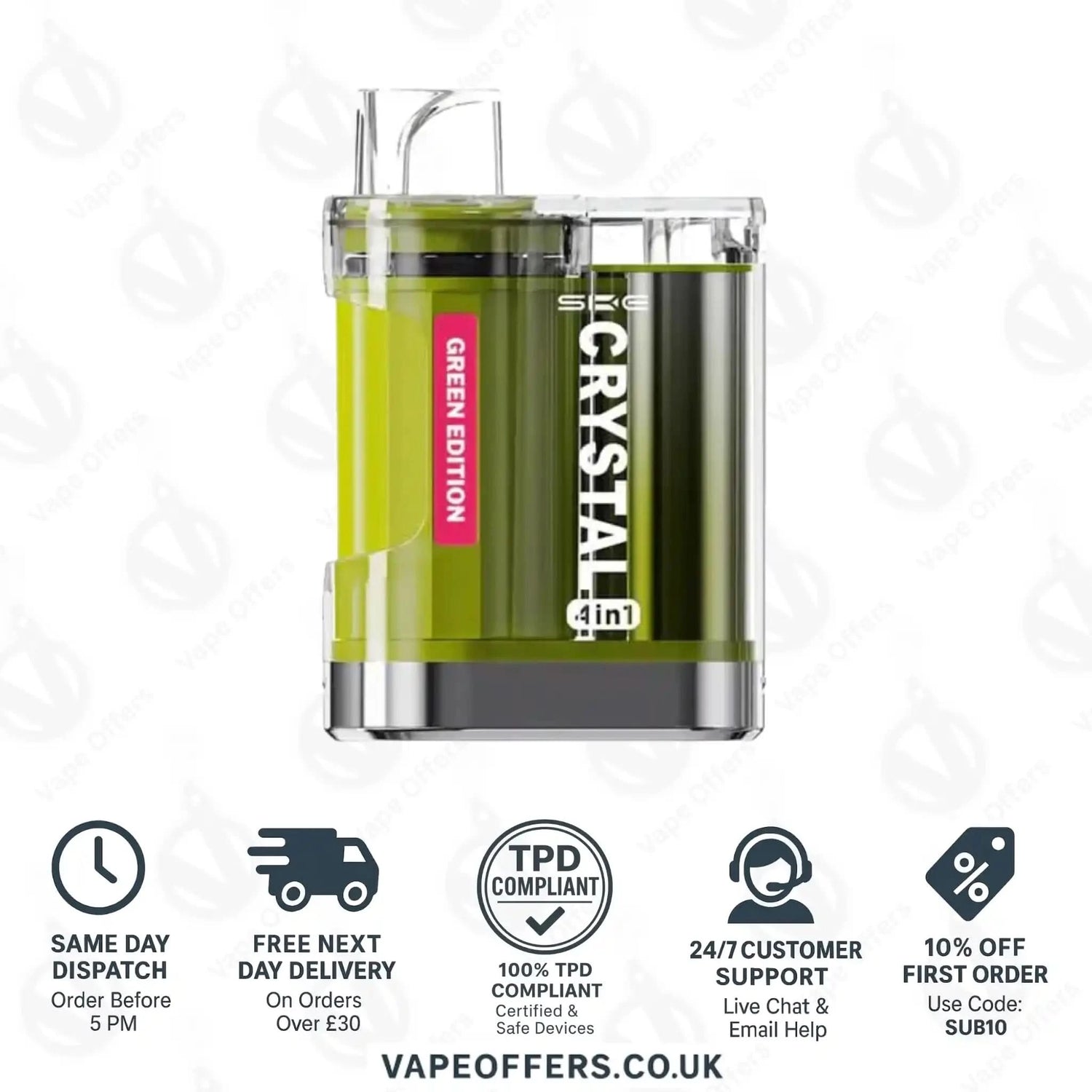 SKE Crystal 4-in-1 Prefilled Pod Kit Green Edition 