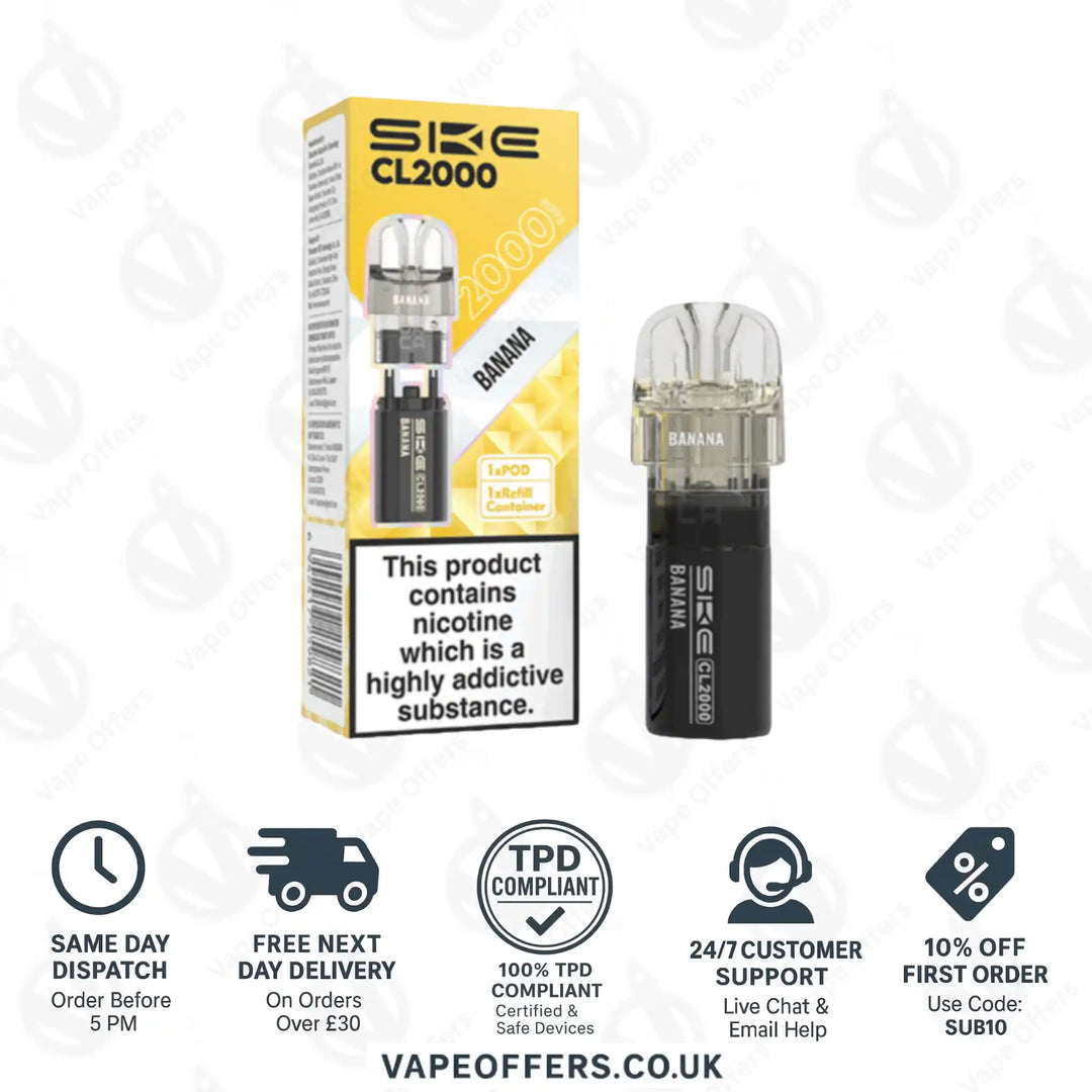 SKE Crystal CL2000 Prefilled Pod Banana