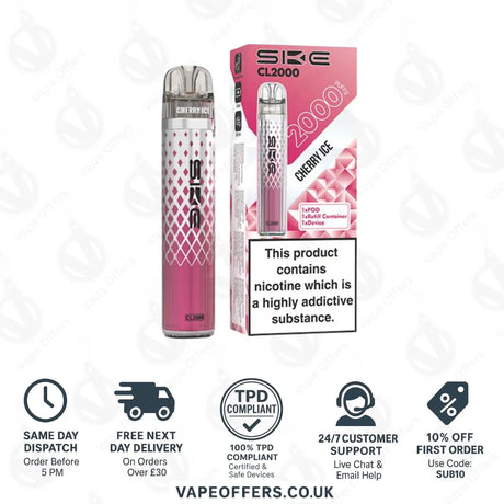 SKE Crystal CL2000 Prefilled Pod Kit Cherry Ice