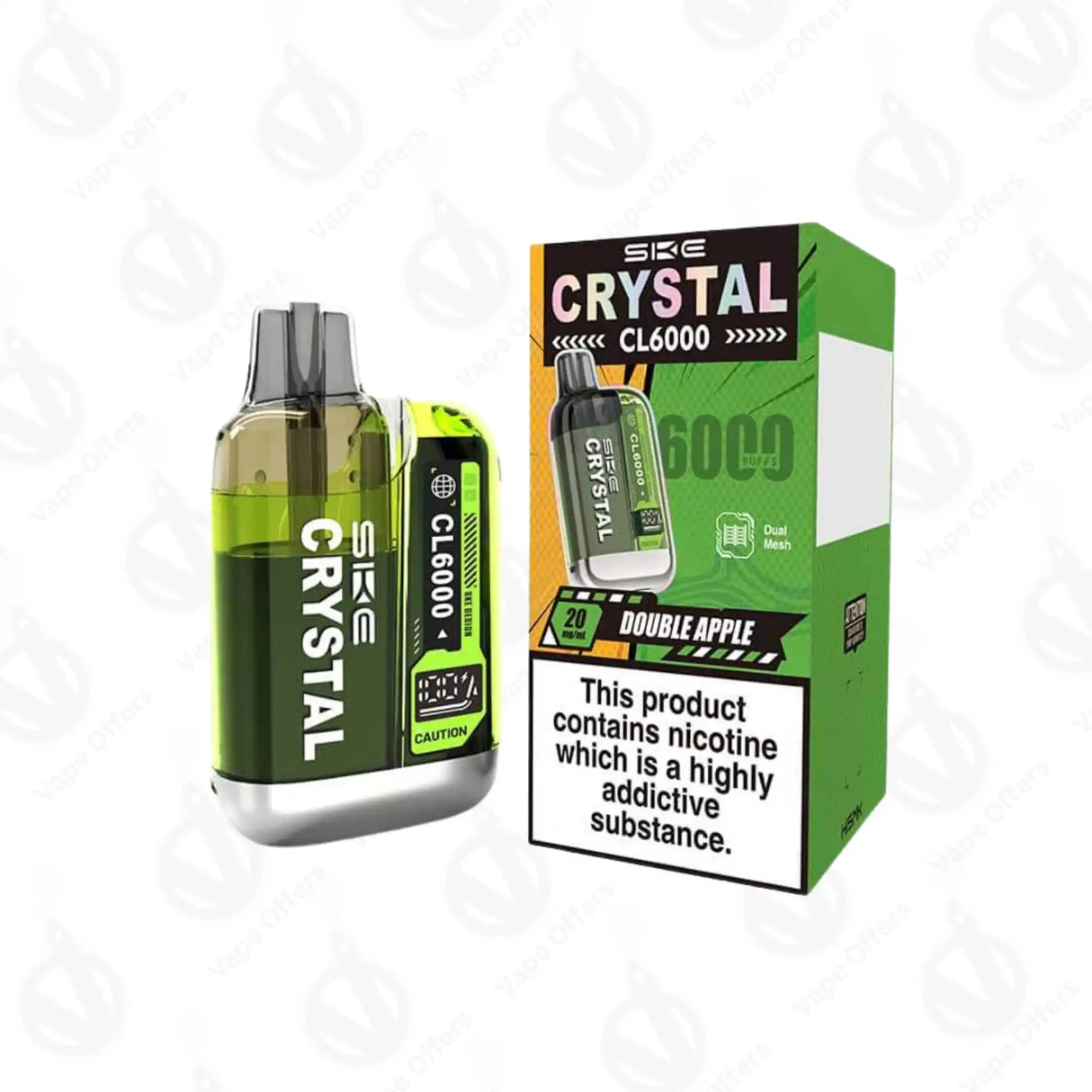 SKE Crystal CL6000 Double Apple Prefilled Pod Kit 