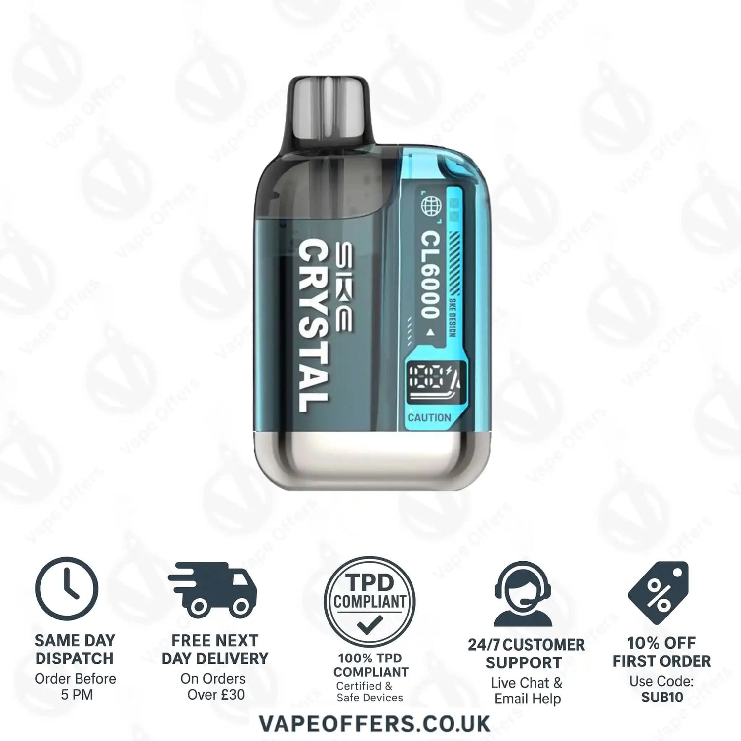 SKE Crystal CL6000 Prefilled Pod Kit Blueberry Raspberries 