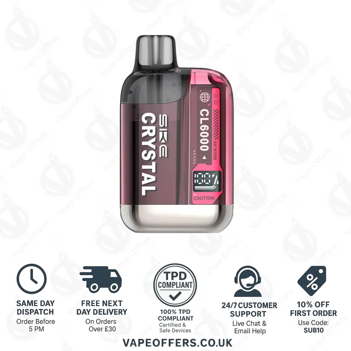 SKE Crystal CL6000 Prefilled Pod Kit Cherry Ice