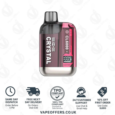 SKE Crystal CL6000 Prefilled Pod Kit Cherry Ice