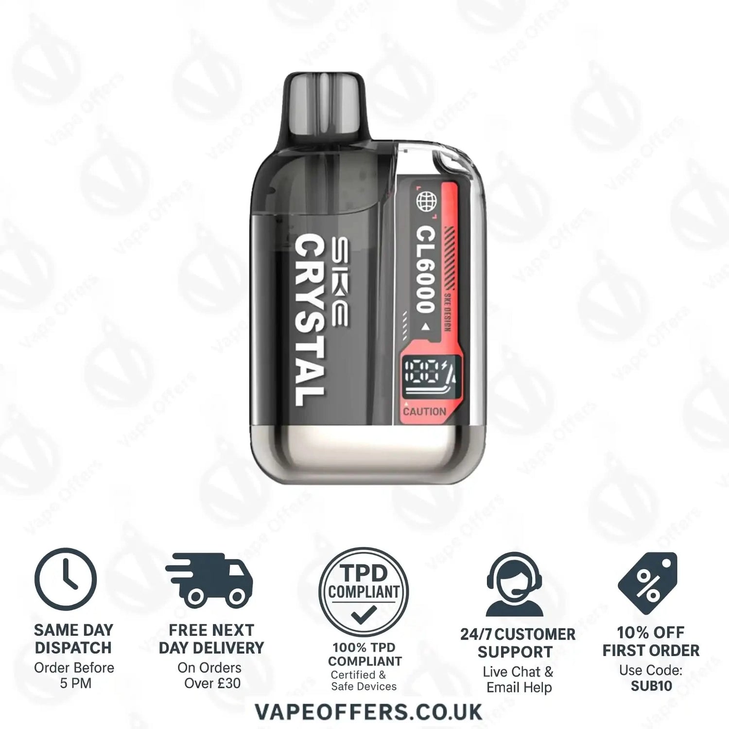 SKE Crystal CL6000 Prefilled Pod Kit Fizzy Cherry 