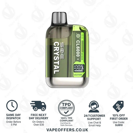 SKE Crystal CL6000 Prefilled Pod Kit Fresh Menthol Mojito