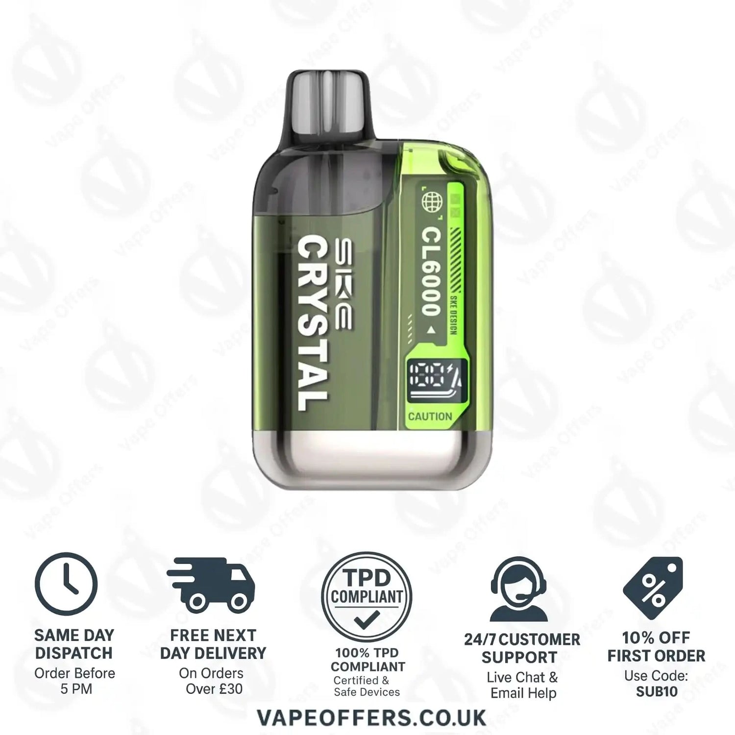 SKE Crystal CL6000 Prefilled Pod Kit Lemon Lime 