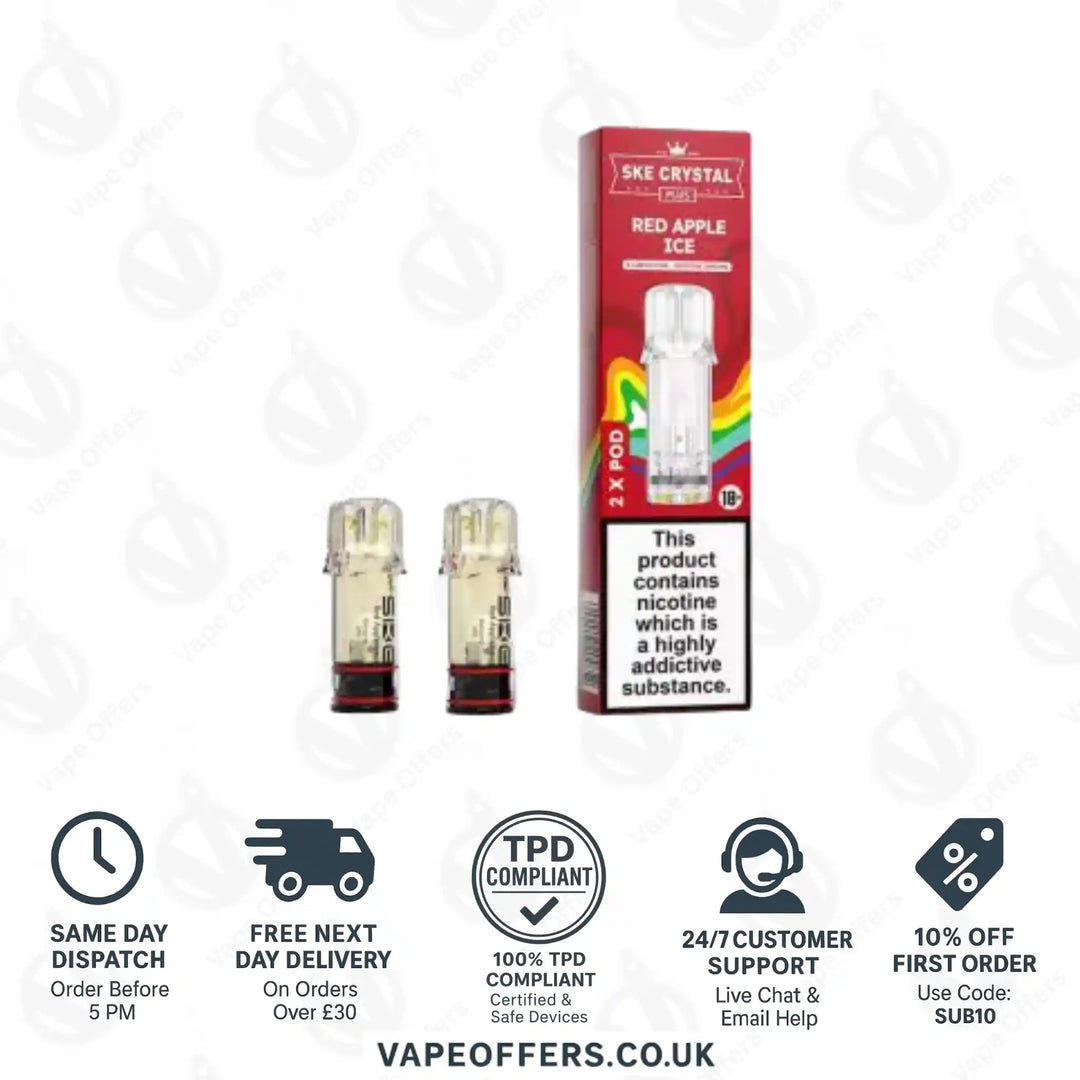 SKE Crystal PLUS Prefilled Pods Red Apple Ice