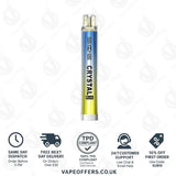 SKE Crystal Plus Vape Kit Prefilled Pod Kit Aurora Yellow With Blue Razz Lemonade