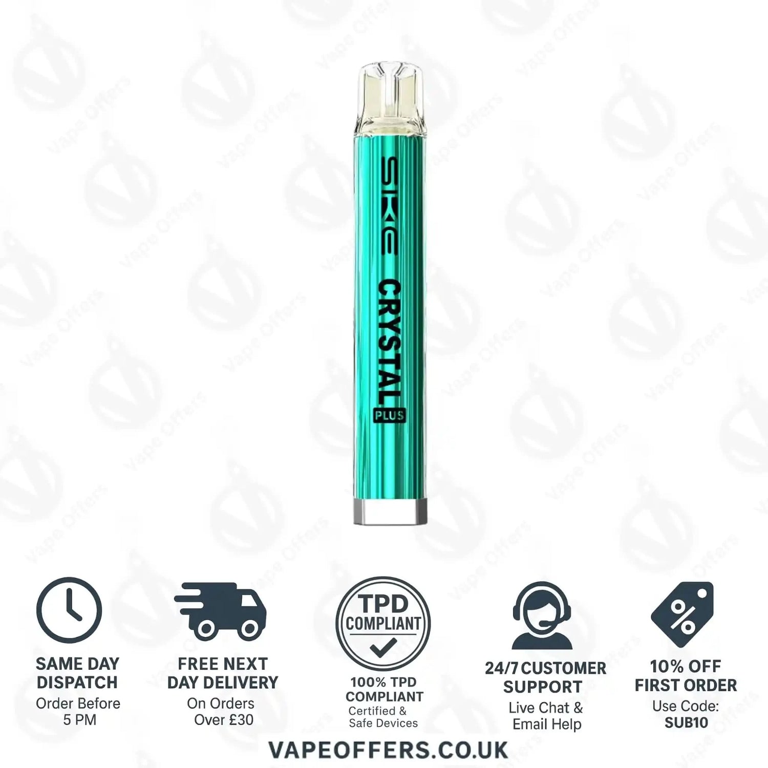 SKE Crystal Plus Vape Kit Prefilled Pod Kit Blue With Blueberry Raspberry 