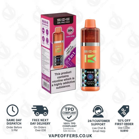 SKE Pro Max 30K 2 in 1 Prefilled Pod Kit Cherry Ice