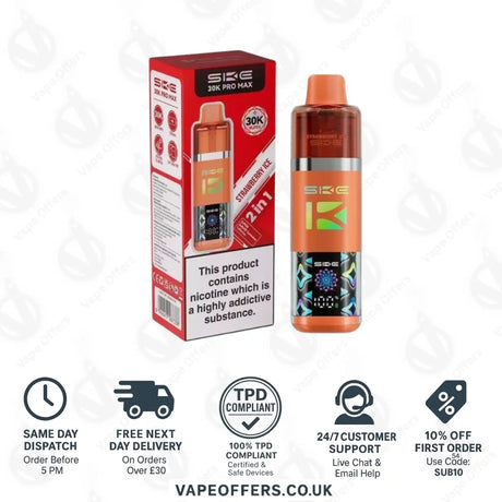 SKE Pro Max 30K 2 in 1 Prefilled Pod Kit Strawberry Ice