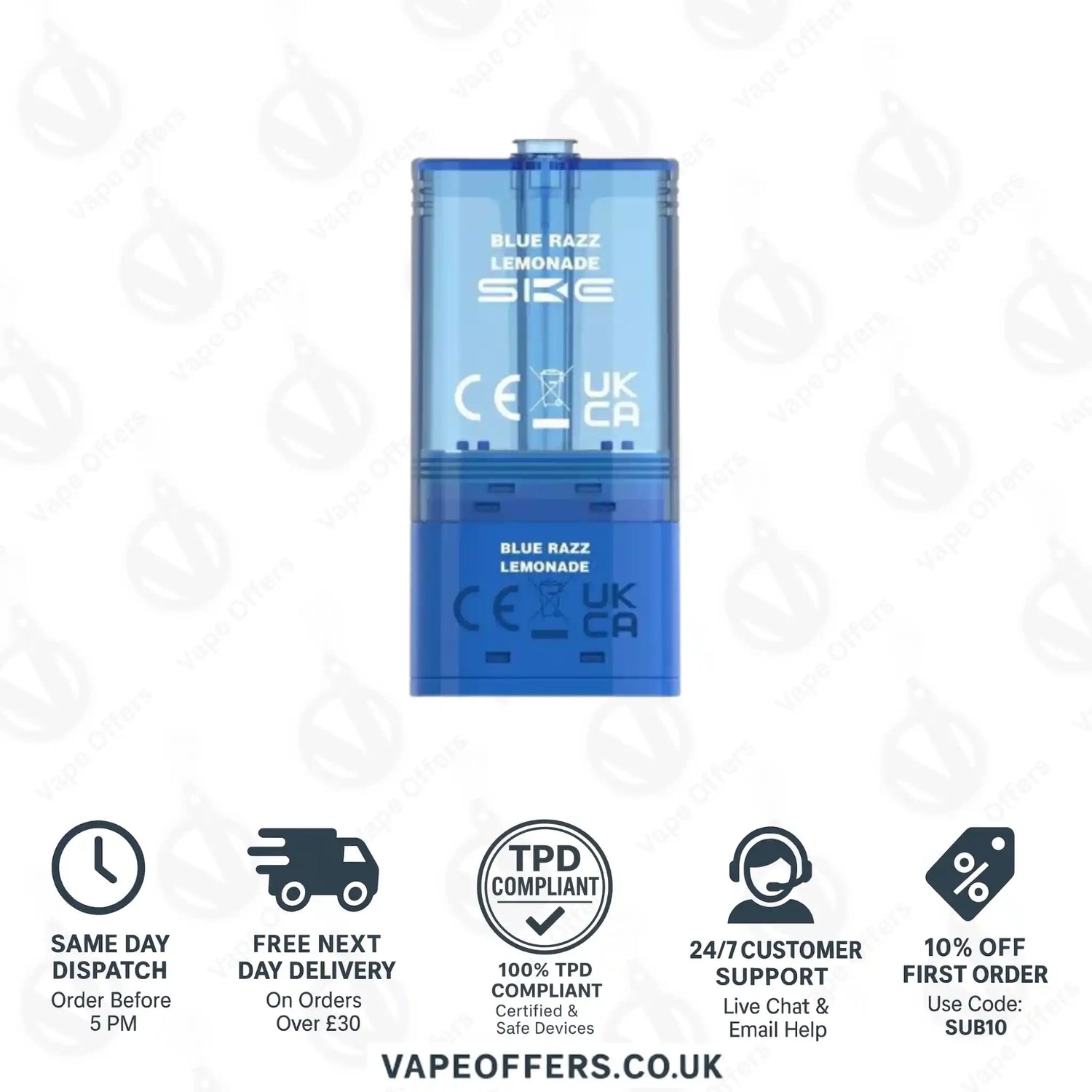 SKE Pro Max 30K Blue Razz Lemonade Refill Pods 