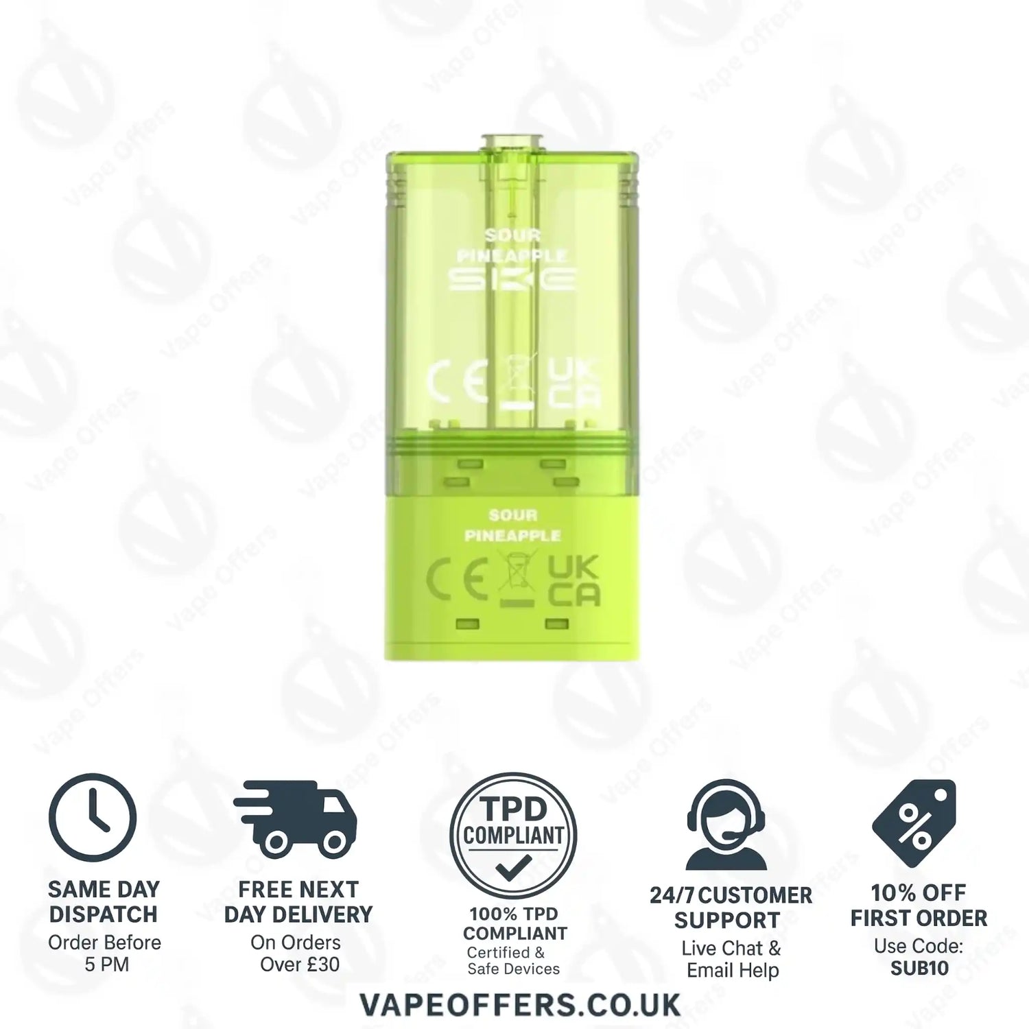 SKE Pro Max 30K Sour Pineapple Refill Pods 