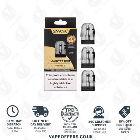 SMOK Arco Replacement Pods 0.6 ohm