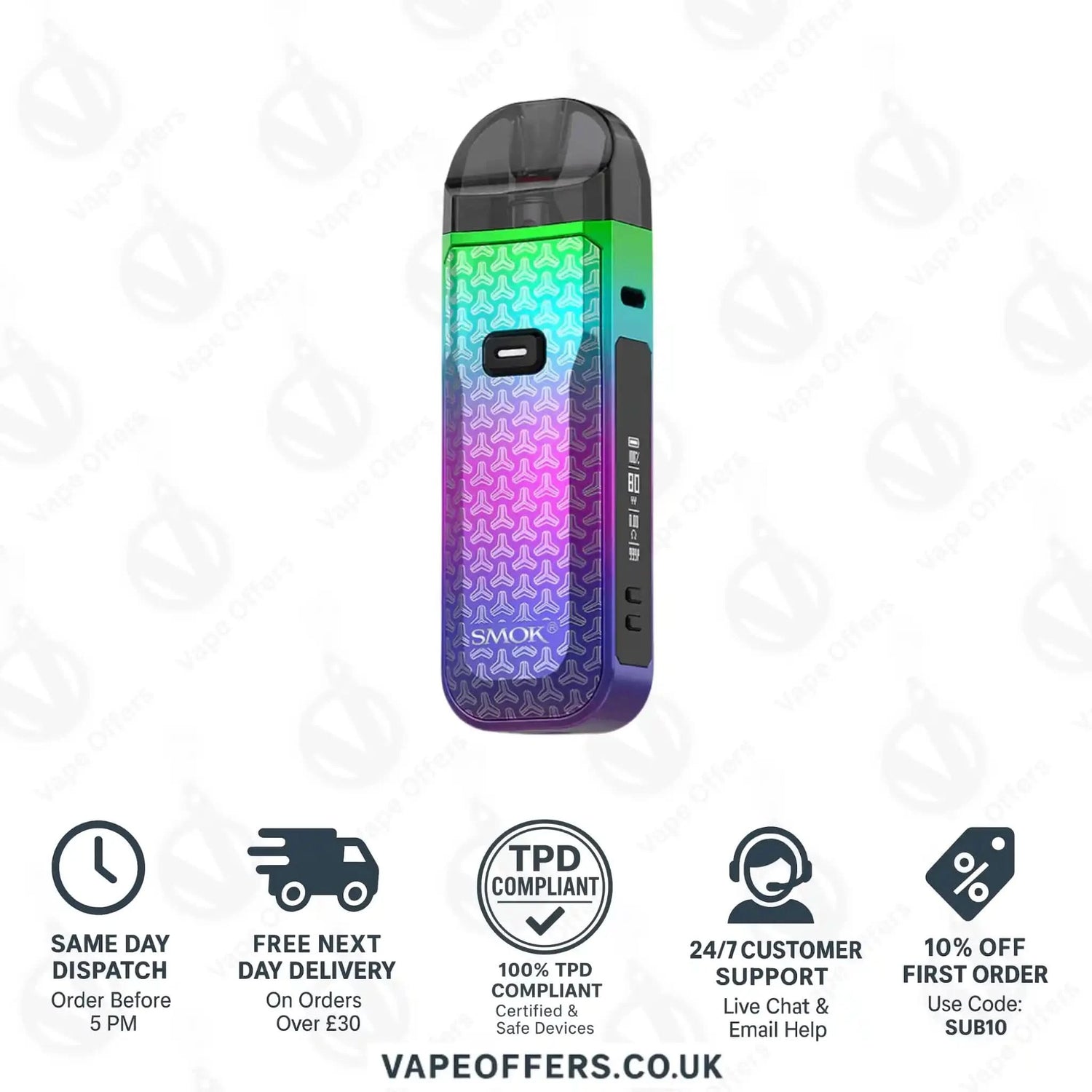 SMOK Nord 5 Pod Vape Kit 7-Color Dart 