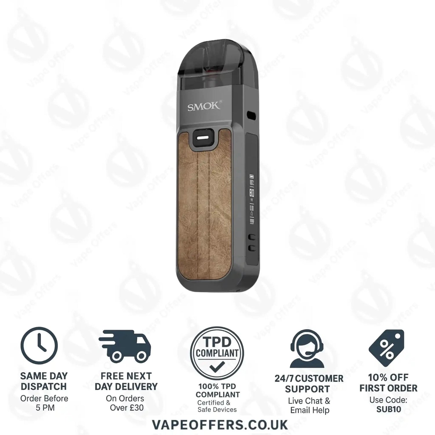 SMOK Nord 5 Pod Vape Kit Brown 