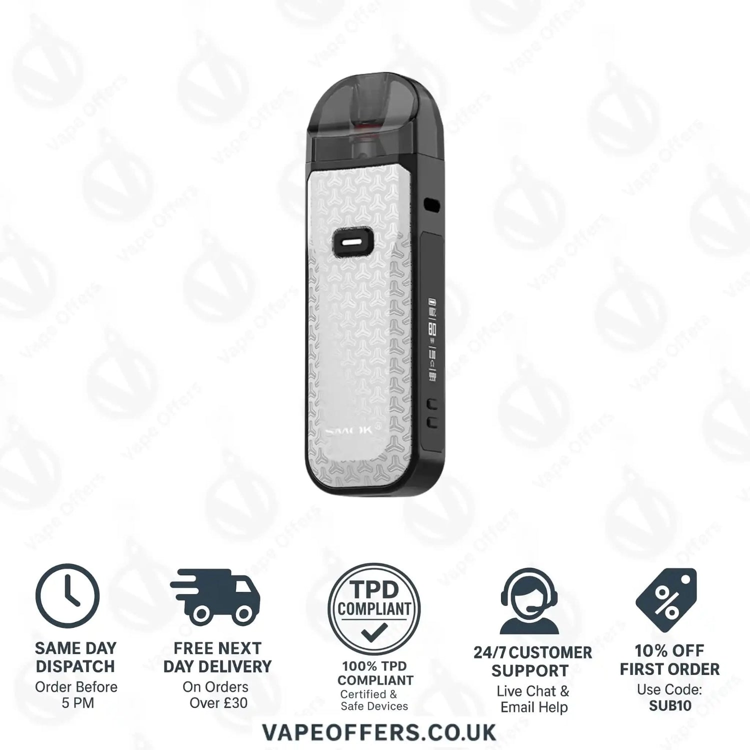 SMOK Nord 5 Pod Vape Kit White Dart 