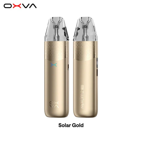 OXVA NeXLIM 2 Mini pod kit in solar gold, front and back