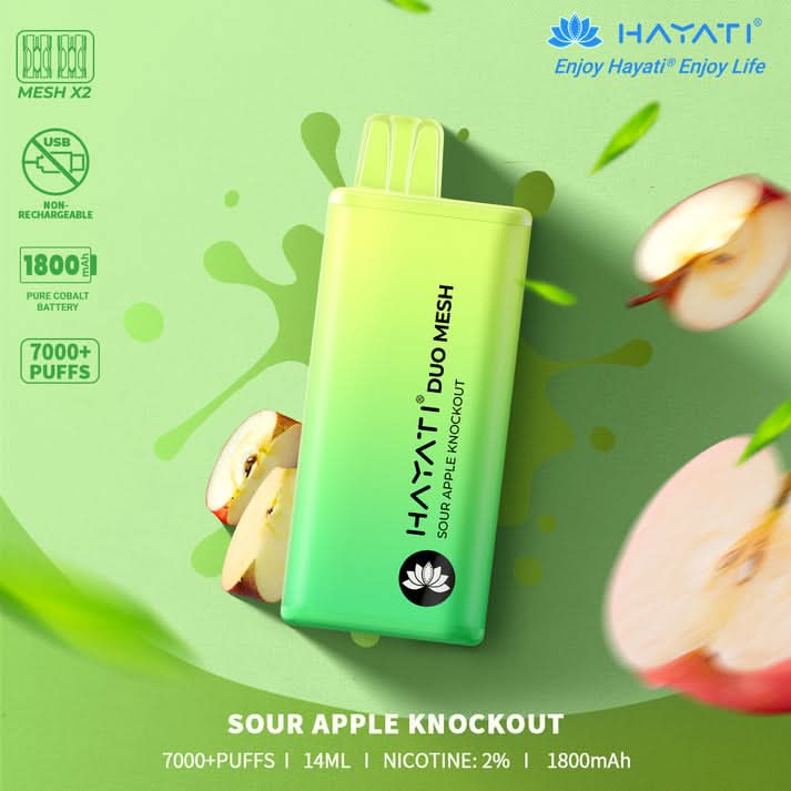 Hayati Duo Mesh 7000 Puffs Disposable Vape Box Deal