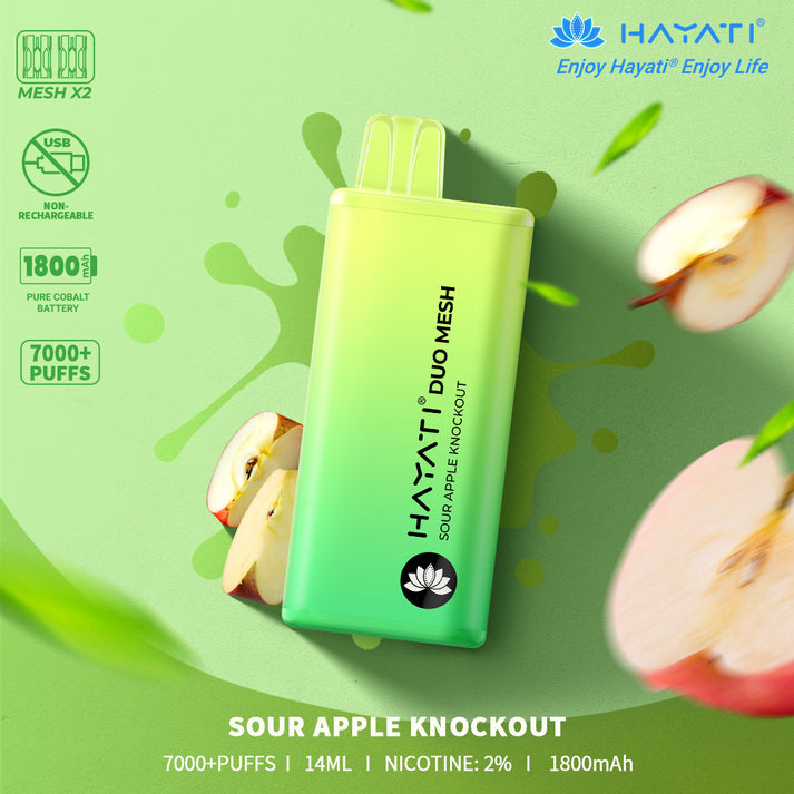 Crystal Pro Max By Hayati 7000 Duo Mesh - Sour Apple Knockout