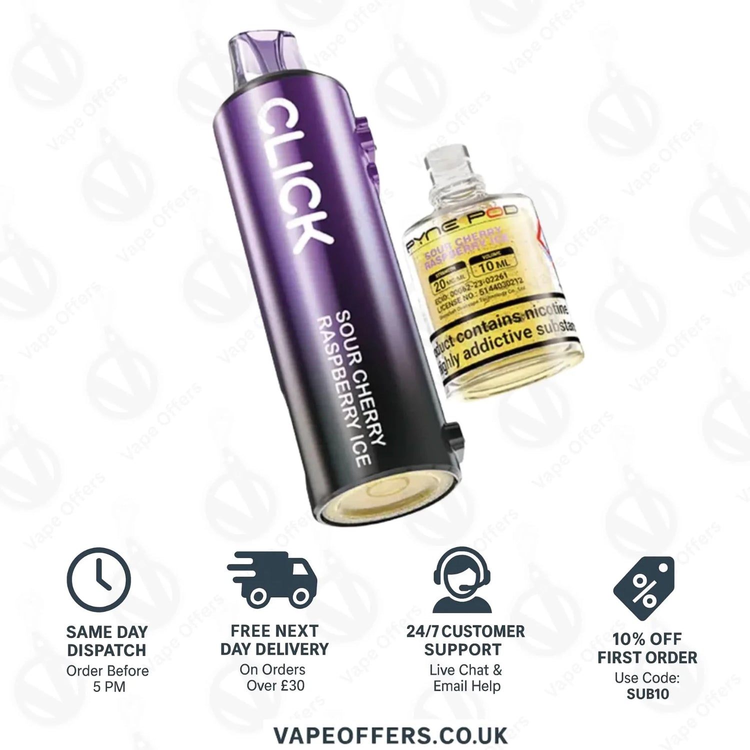 Sour Cherry Raspberry Ice – Pyne Pod Click Pods 