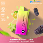 Load image into Gallery viewer, Star Fruit Mulberry Lemon Hayati Duo Mesh 7000 Puffs
