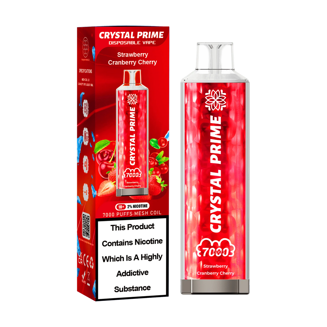 Strawberry Cranberry Cherry Crystal Prime 7000 Vape