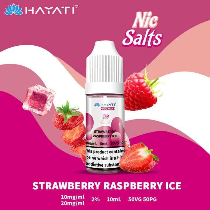 Hayati Pro Max Nic Salt - Strawberry Raspberry Ice | Buy 1 Get 1 free