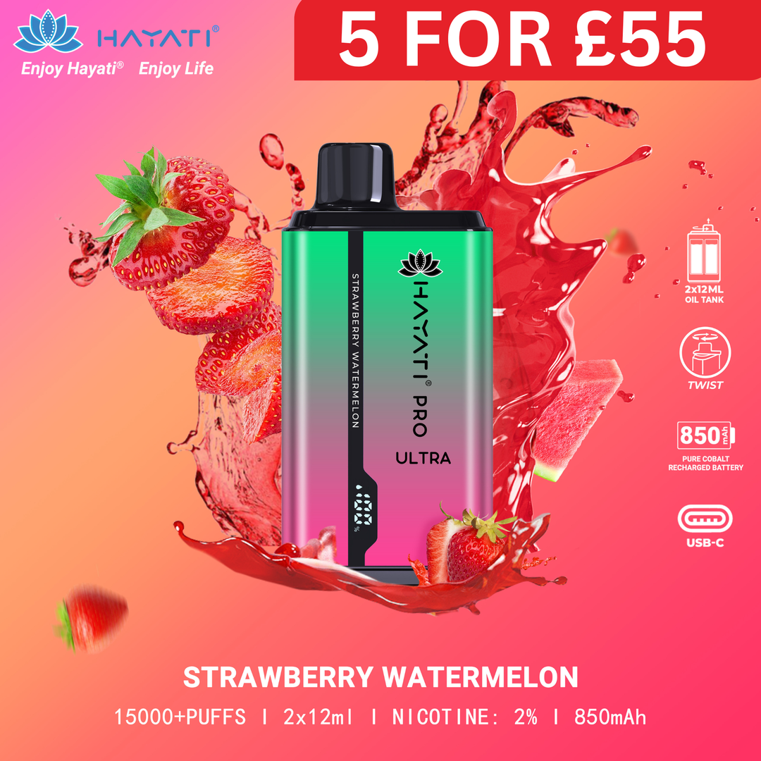 Strawberry Watermelon - Hayati Pro Ultra 15000 Puffs Disposable Vape