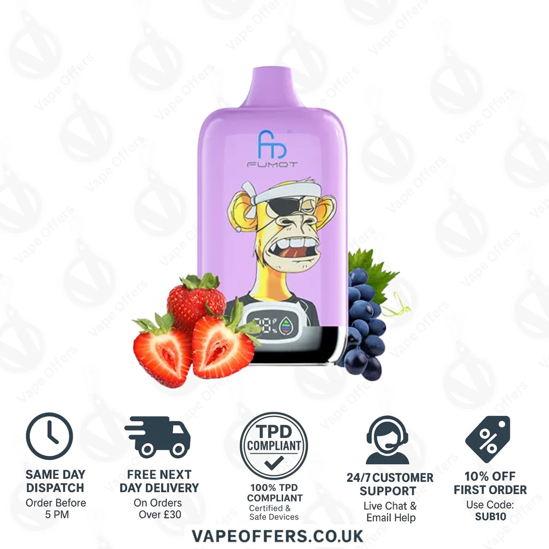 Strawberry Grape Fumot Digital Box 12000 Puffs Vape