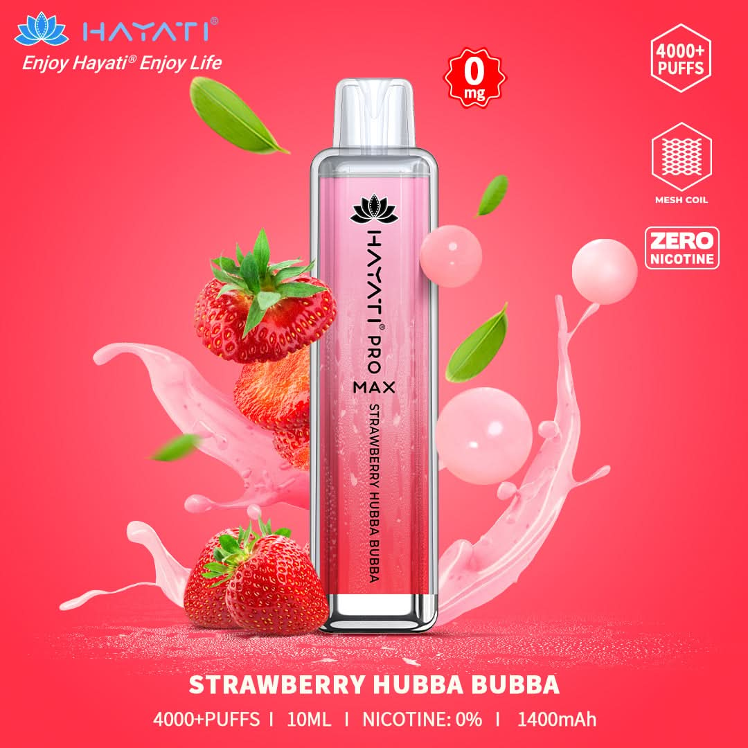 Strawberry Hubba Bubba Hayati Pro Max (0mg)