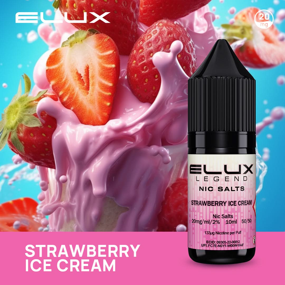 Strawberry Ice Cream Elux Legend Nic Salt 20mg