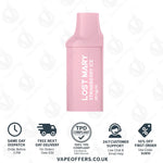 Load image into Gallery viewer, Strawberry Ice Lost Mary BM600 Prefilled Pod
