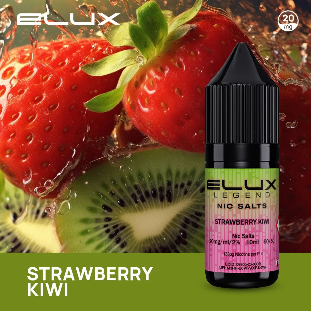 Strawberry Kiwi Elux Legend Nic Salt 
20mg