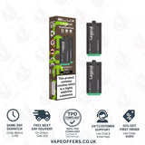 Strawberry Kiwi Elux Legend 1500 2in1 Prefilled Pods