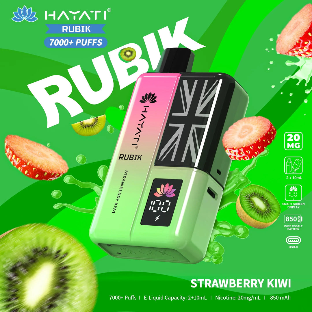 Hayati Rubik 7000 Puffs - Strawberry Kiwi 