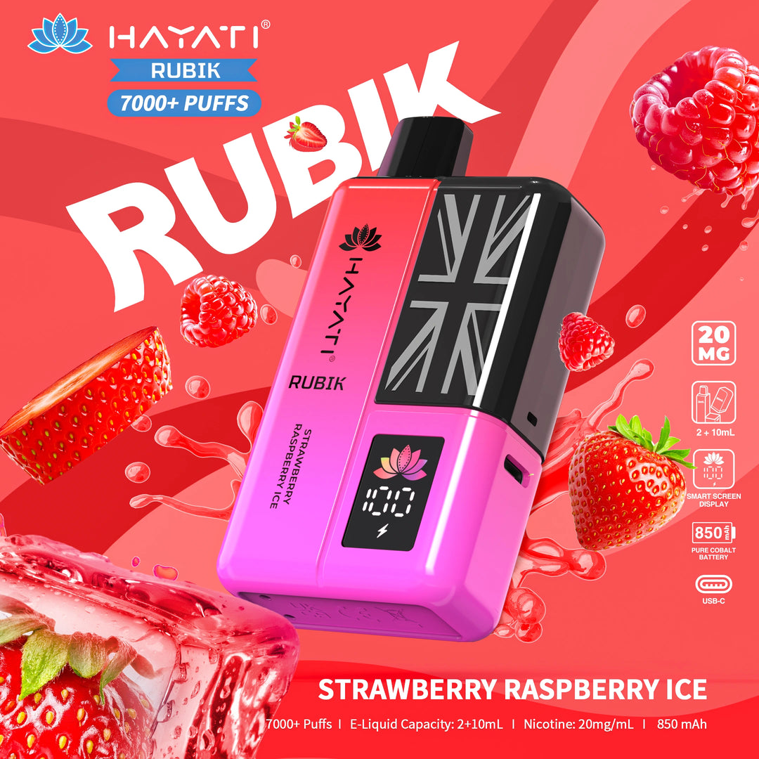 Hayati Rubik 7000 Puffs - Strawberry Raspberry Ice