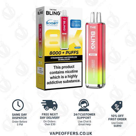 The Crystal Bling Max 8000 Preffilled Pod Kit