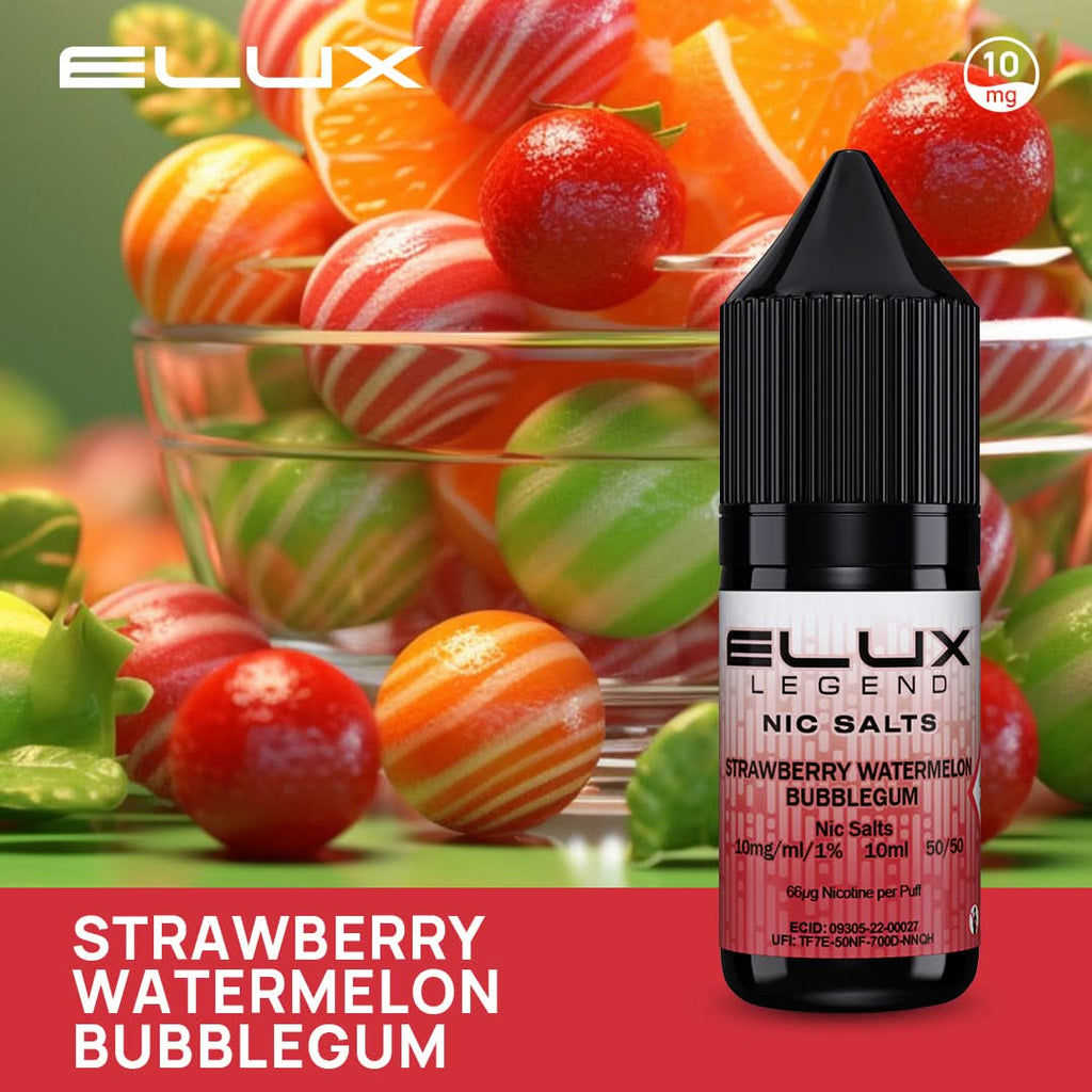 Strawberry Watermelon Bubblegum Elux Legend Nic Salt-10ml
