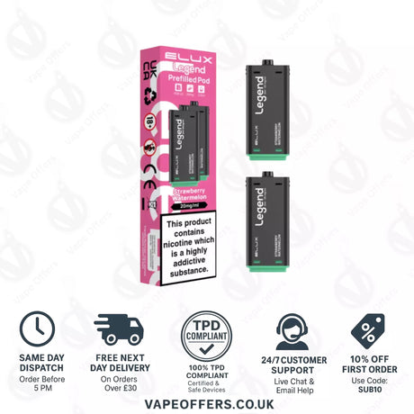 Strawberry Watermelon Elux Legend 1500 2in1 Prefilled Pods