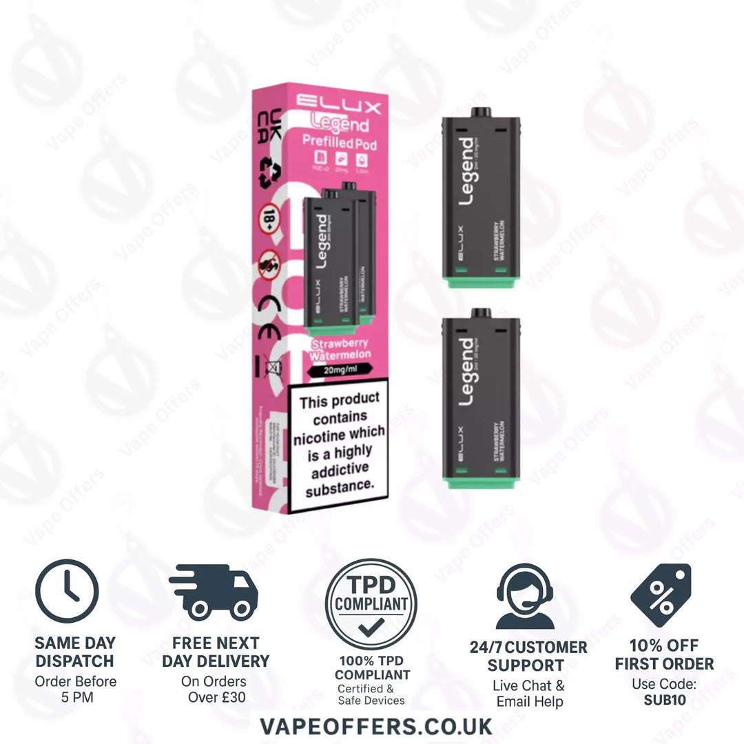 Strawberry Watermelon Elux Legend 1500 2in1 Prefilled Pods