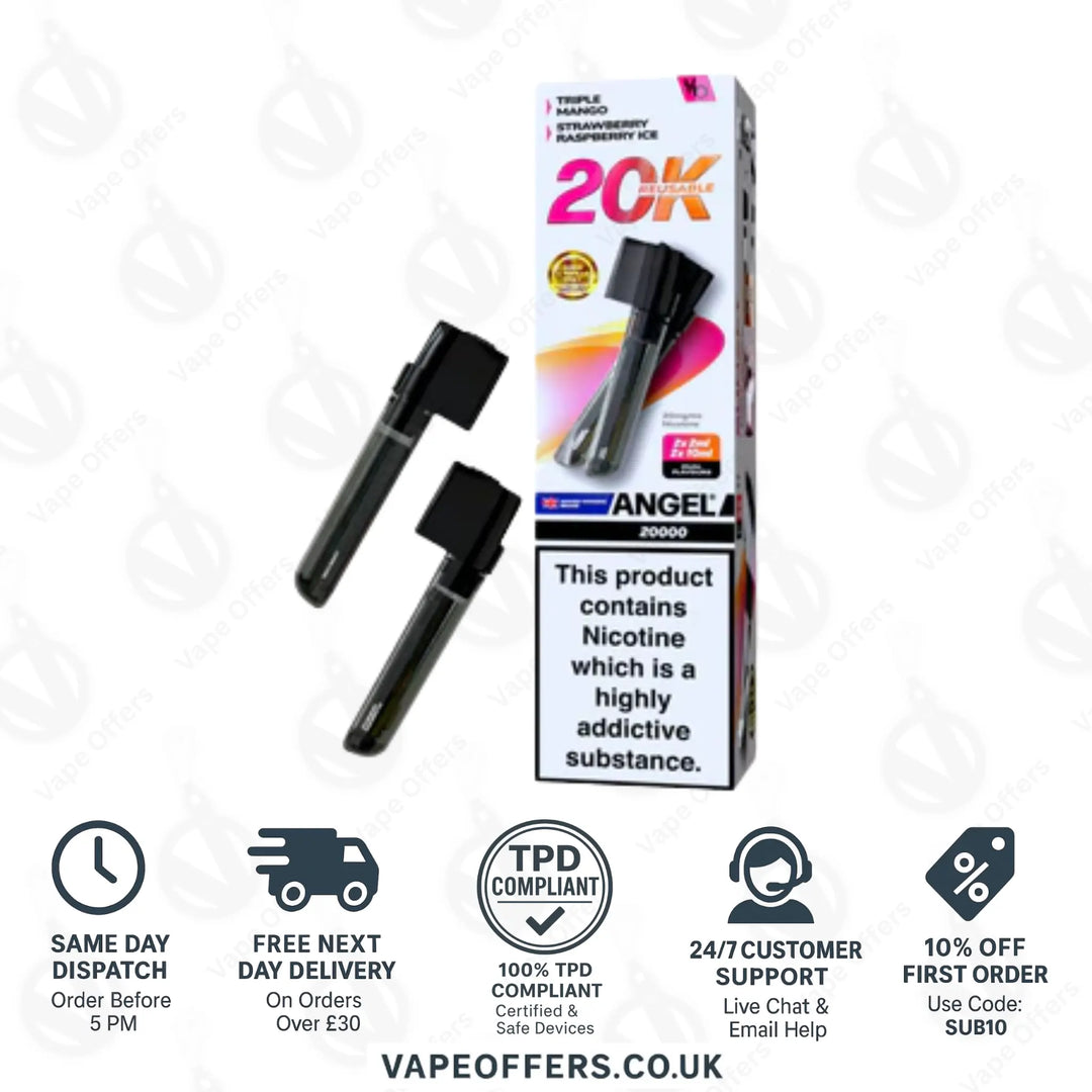 Sunset Edition Vapes Bars Angel 20k Prefilled Dual Pod