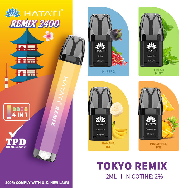 Hayati Remix 2400 Vape Kit - Tokyo Remix