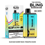 Load image into Gallery viewer, The Crystal Bling 18000 - Blue Razz Gummy Bear &amp; Pineapple Sours 
