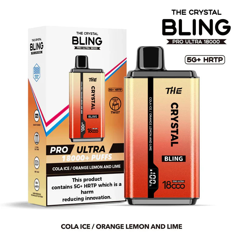 The Crystal Bling 18000 - Cola Ice & Orange Lemon and Lime