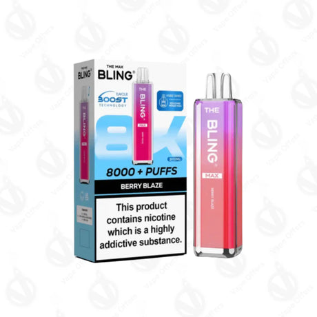 The Crystal Bling Max 8000 Berry Blaze Preffilled Pod Kit