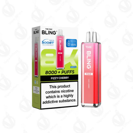 The Crystal Bling Max 8000 Fizzy Cherry Preffilled Pod Kit