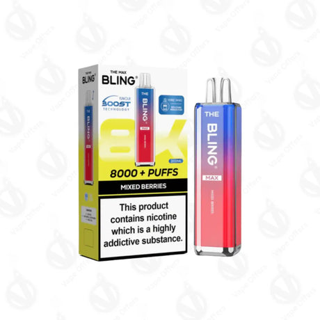 The Crystal Bling Max 8000 Mixed Berries Preffilled Pod Kit
